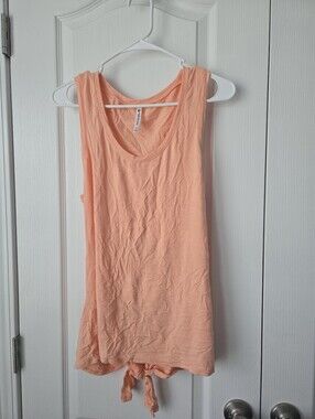 Fabletics Women’s Peach Tie-Hem Tank Top Size Xl